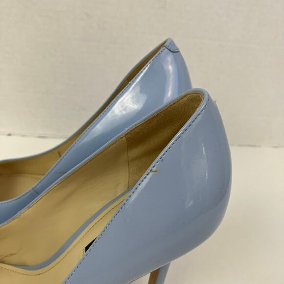 Nine West Sz 8M Ezra Pointy Toe Pumps
Light Blue Patent Stiletto Heels - Picture 4 of 16